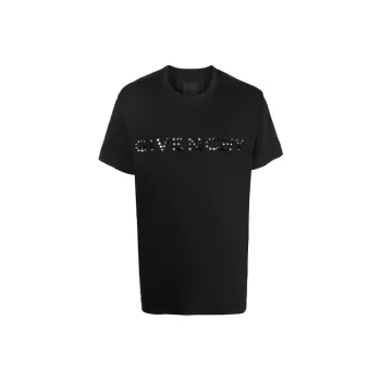 Givenchy Logo Studded Crewneck T Shirt