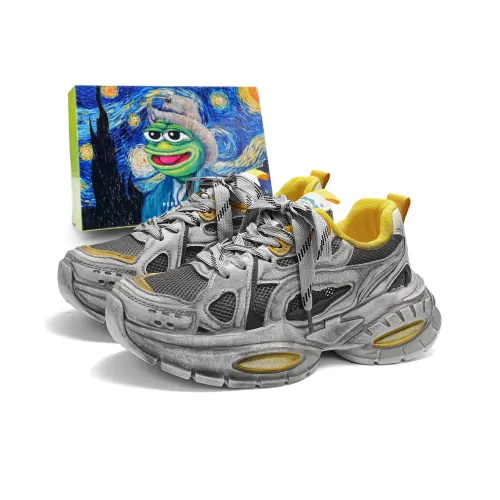 Pepe The Frog Chunky Sneakers Unisex Low Top Black