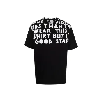 Maison Margiela Slogan Print Round neck T shirt