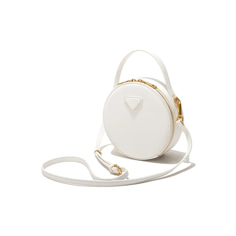 Vigno Synthetic Leather Handbag One Shoulder Crossbody Regular Women's White/Pink/Black-1