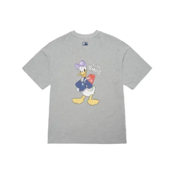 MLB Mlb X Disney Collaboration T Shirt Unisex Gray