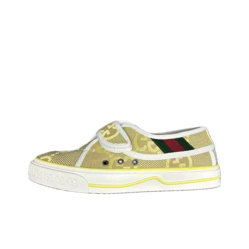 GUCCI Tennis 1977 Low Top Skateboard Shoes Women's Yellow