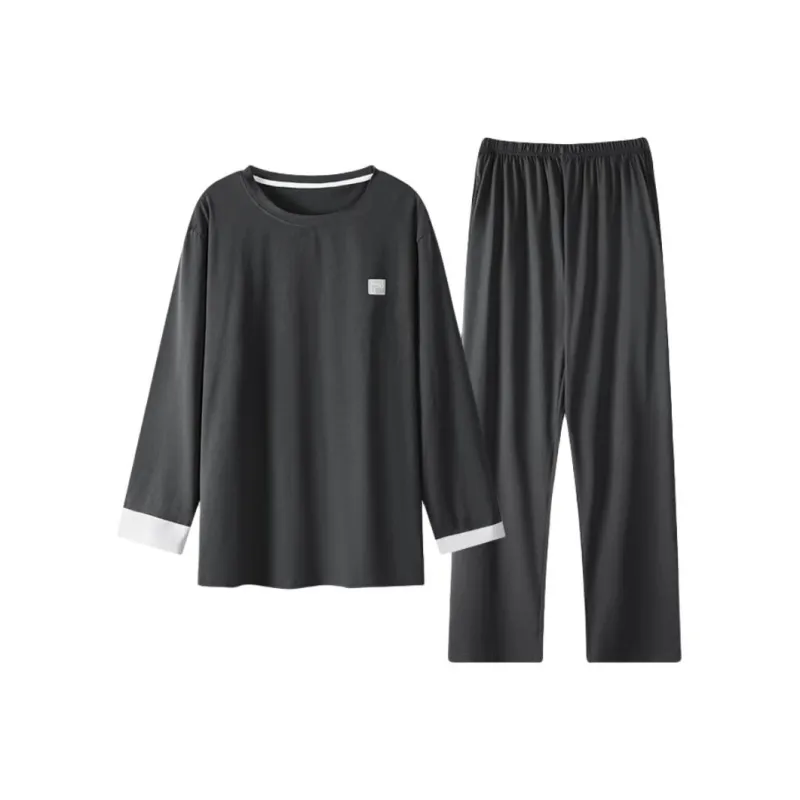 ZAO FU NIAO Pajama Set Men's Dark Gray-0