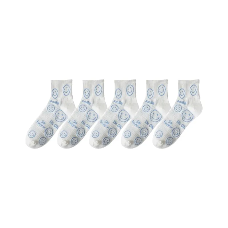Temooues Mid Calf Socks Women's 5 Pack-12