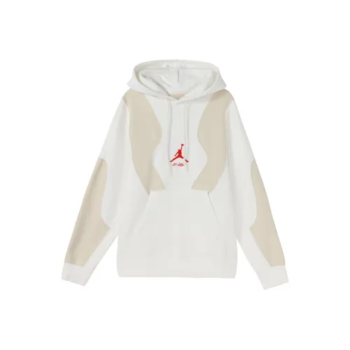 Jordan X OFF WHITE Embroided Logo Hoodie White