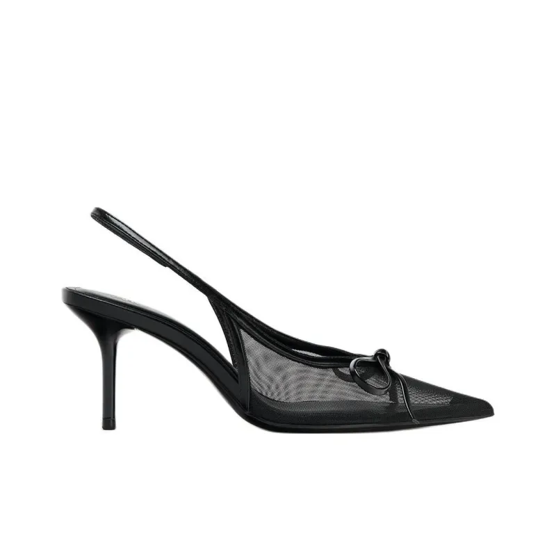 ZARA Slim Heel High Heels 8.5cm Women's Black-1