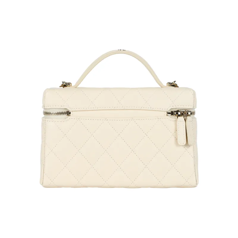 CHANEL Leather Shoulder Bag, Crossbody Bag, Handbag Women's Beige-2