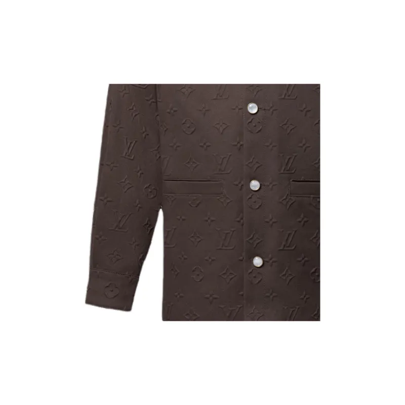 LOUIS VUITTON Monogram Embossed Overshirt-4