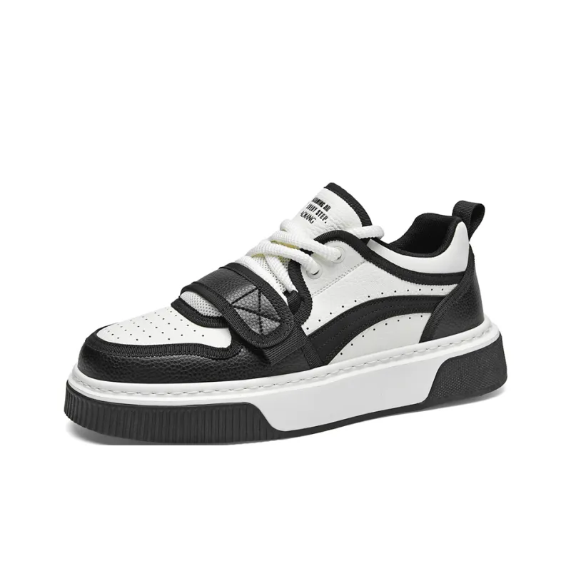 AOKANG Dunk Series Skateboard Shoes Men Low Top Burgundy Red, Panda Black-7
