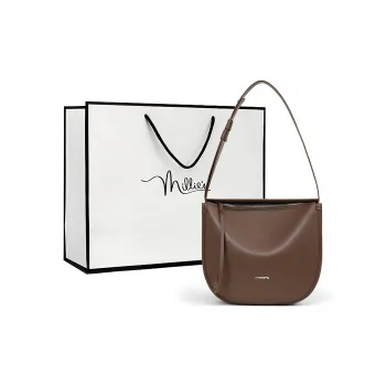 MILLIE'S Synthetic Leather Shoulder Bag Crossbody Bag Tote Saddle Bag Regular Women's Brown/Black