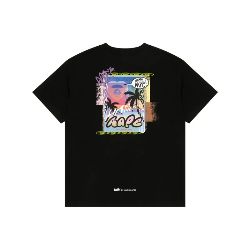 Aape Logo print T shirt-1
