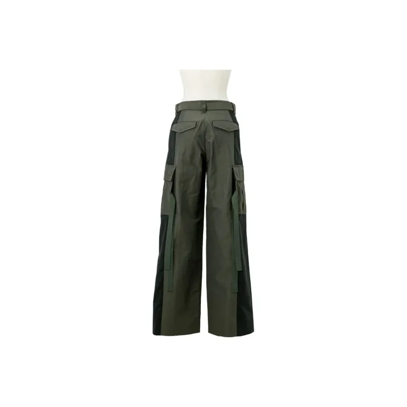 Sacai SS25 Cargo Pants Women's Dark Green-1