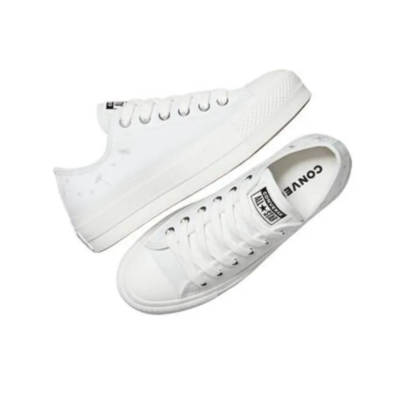 Converse Women's Chuck Taylor All Star Lift Platform Low 'Embroidered Flowers' Women's-3