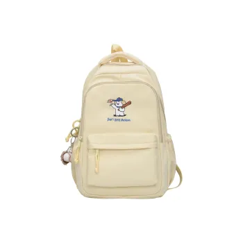 BUBM Nylon Backpack Unisex Yellow/Black/White/Khaki/Blue