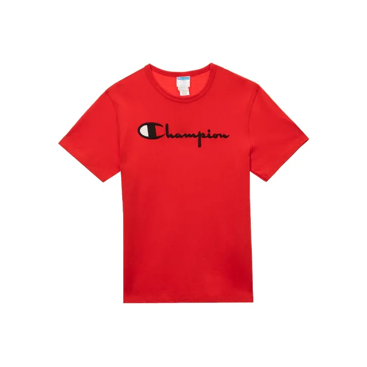 Champion T Shirt US Version Unisex Dark Red-0