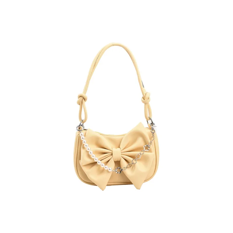 HCXK PU Shoulder Bag Regular Women's Ecru/Black/Yellow/Pink-7