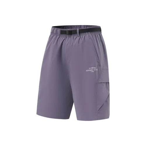 LiNing Fitness Series Sports Shorts Women's Crow Gray Purple