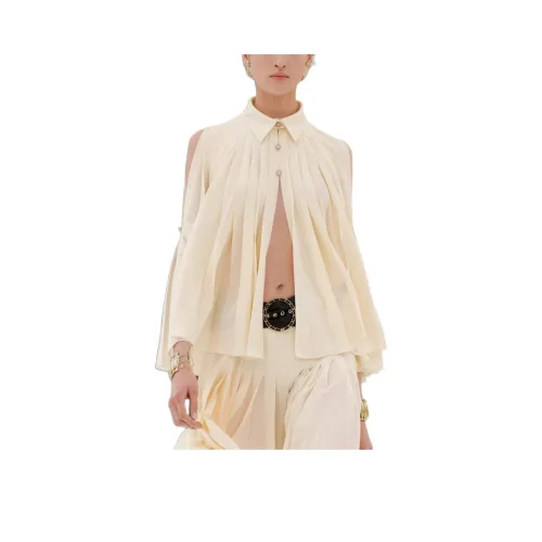 CHANEL 25S Spring Summer Collection Shirt Women's Light Yellow