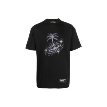 PALM ANGELS Galaxy Glittered T Shirt