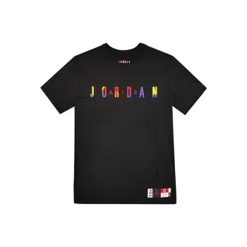 Jordan Set in Sleeve T Shirt Men's Black