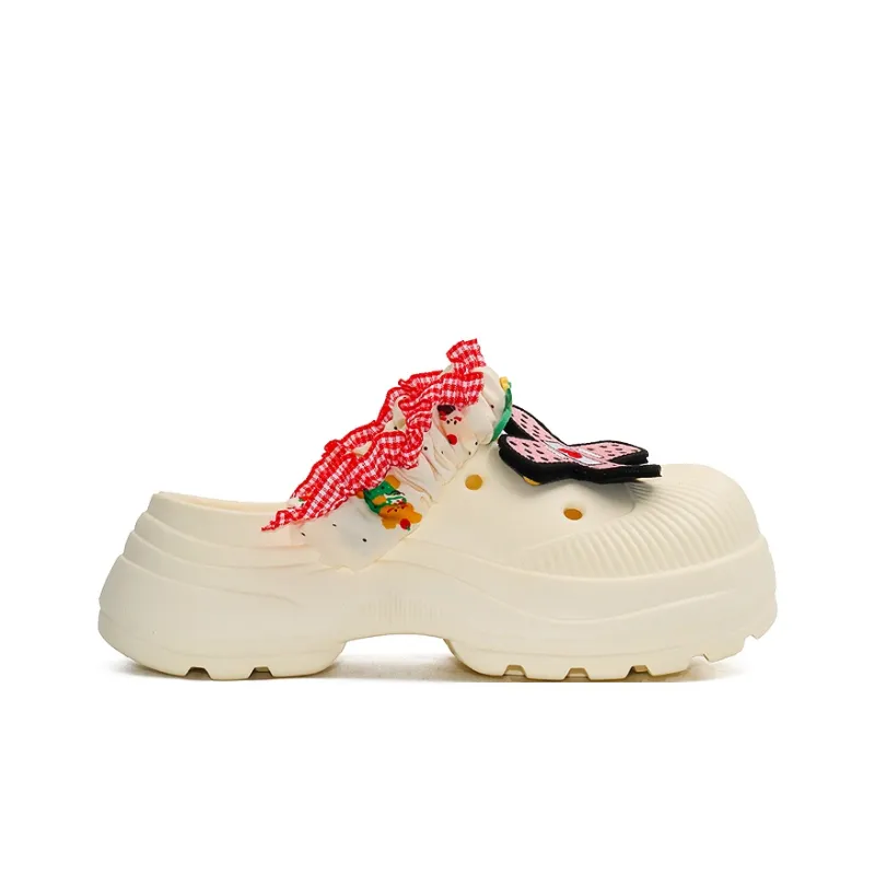 Bandage Princess Style Trendy Cave Shoes Women's Ecru Adjustable-7