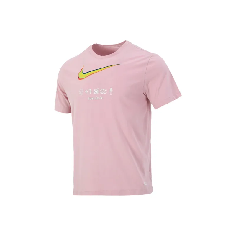 Nike T Shirts Men Pink-0