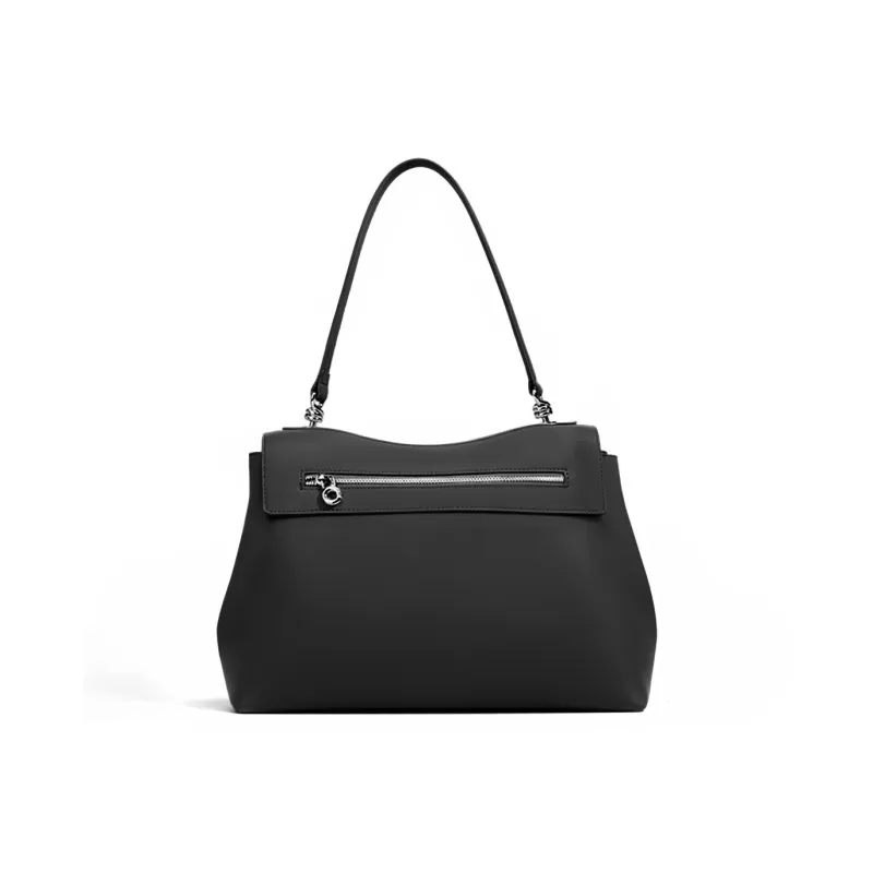 ROBERTA DI CAMERINO Cow Leather Shoulder Bag Regular Women's Mocha/Classic Black-7