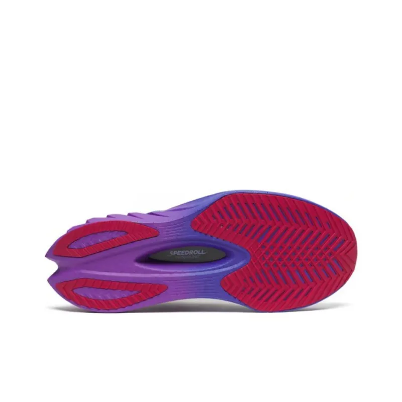 Saucony Endorphin Pro 4 Cushioning, Breathable, Supportive, Rebound Low Top Running Shoes Men's White Purple-5