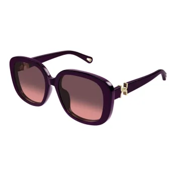 Chloe Recycled Acetate Irregular Shape Sunglasses Women's Purple
