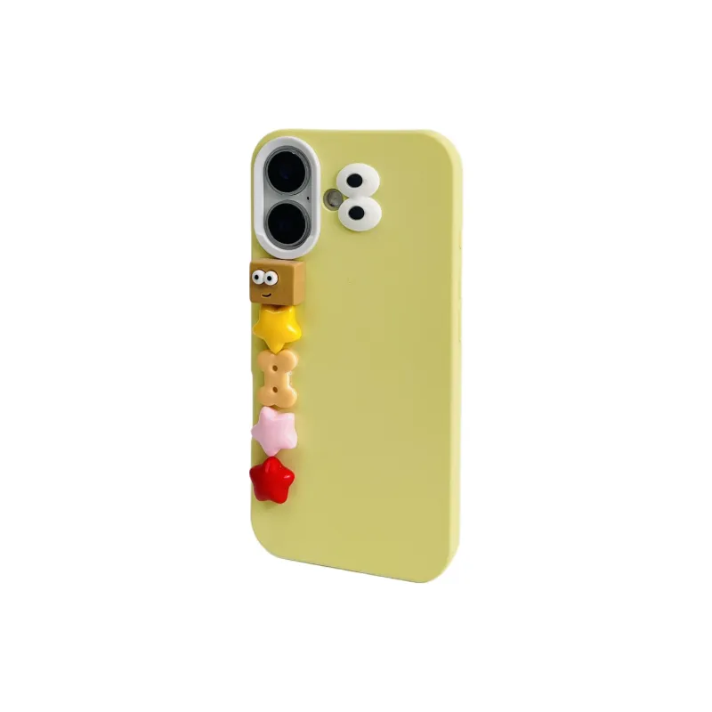 Wei Xin TPU Material 3D Effect Cookie Five Pointed Star Bracelet Phone Cases Compatible With IPhone 16/15/14/13/Pro/Mac-5