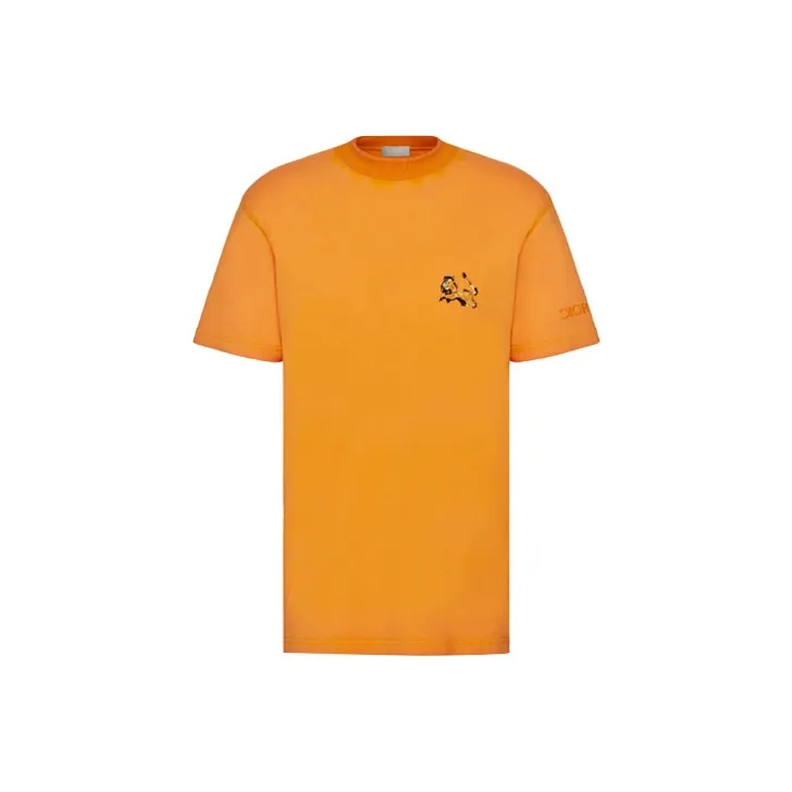 DIOR Quarterly New Products T-Shirts Men Yellow-0
