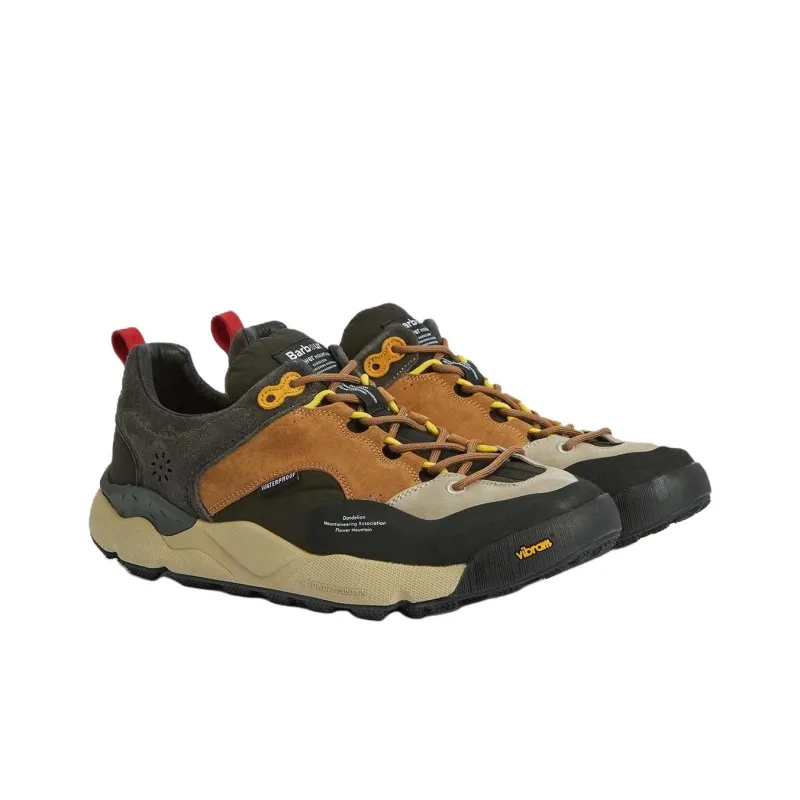 FLOWER MOUNTAIN x BARBOUR Back Country Uni Mid Top Casual Shoes Unisex Brown-2
