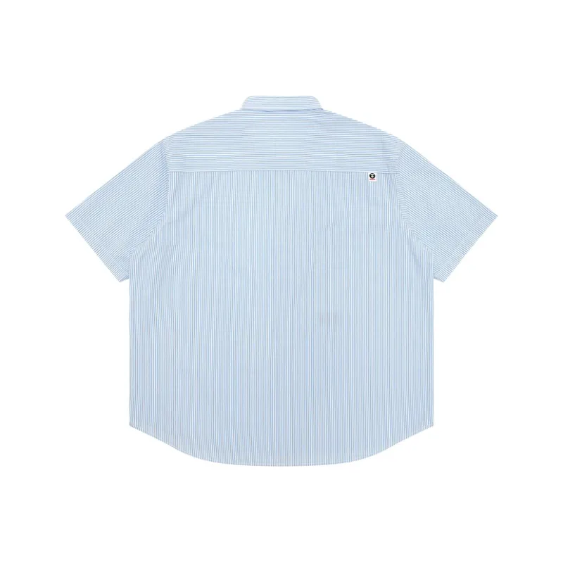 Aape By *A Bathing APE® Aapenow Moonface logo Striped Shirt-1