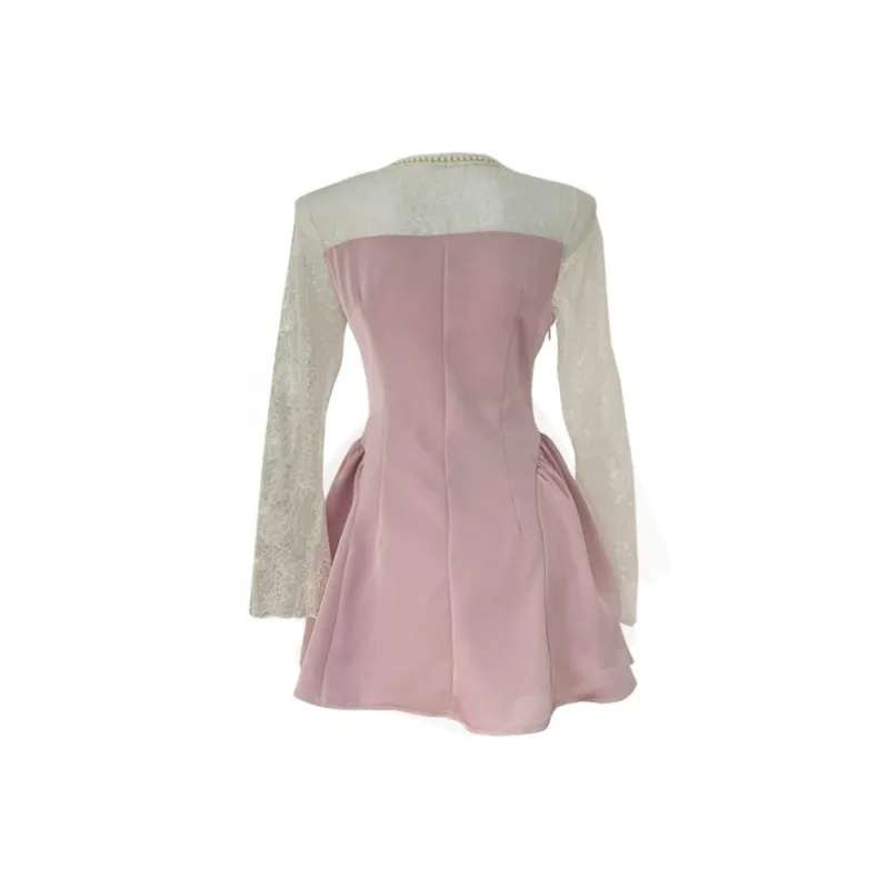 SKYA Long Sleeved Dress Women's Pink-1
