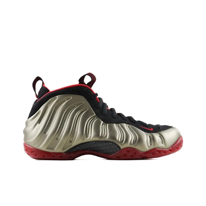 Nike Air Foamposite One Anti Slip Wear Resistant Mid Top Vintage Basketball Shoes Unisex Silver-1