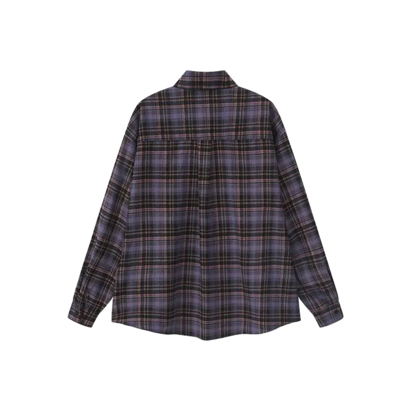 LEMON FAIRY Shirt Women's Purple Plaid-1