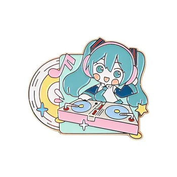 Kinbor Hatsune Miku Cartoon Sweet Fun Melody Zinc Alloy Brooch Badges