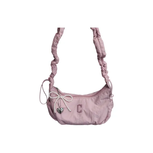 MLB Nylon Cloud Bag Shoulder Bag Crossbody Bag Regular Women's Pink