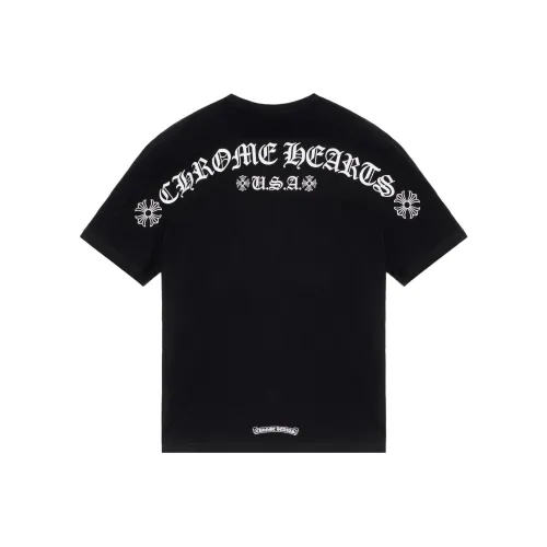 Chrome Hearts Plate Frame Silver Irregular Shape Eyeglass Frames Unisex Black