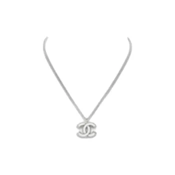 CHANEL Metal Necklaces Unisex Silver