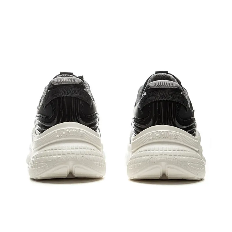 LiNing Liuyun Anti Slip Wear Resistant Low Top Casual Running Shoes Women's Black-4