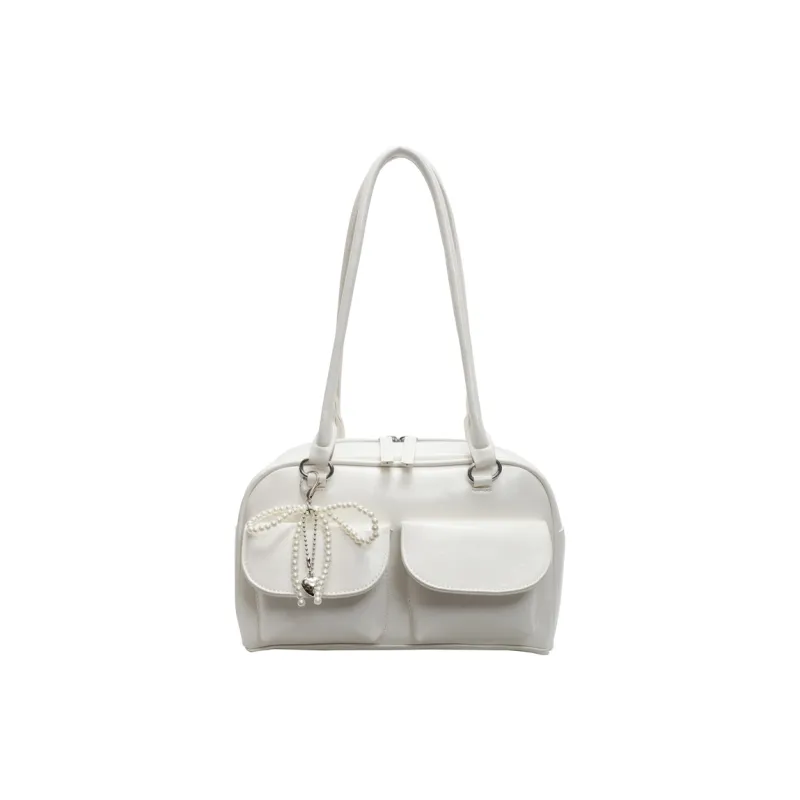 Yalu PU Shoulder Bag Women's Black/Red/Silver/White-19