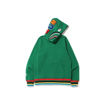 A BATHING APE Shark Line Rib Pullover Hoodie