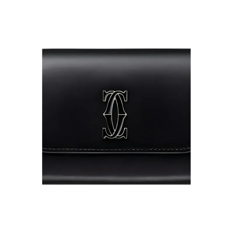 CARTIER Calfskin Wallet, Card Holder Women's Black-3
