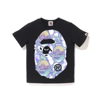A BATHING APE Big Ape Head Lightning Tee