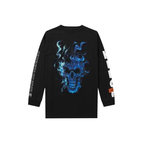 HERON PRESTON Skull Jersone L/S T Shirt