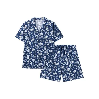Shuya Pajama Set Men's Royal Blue