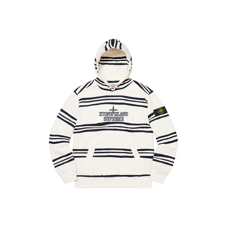 Supreme Stone Island Warp Stripe Hooded Sweatshirt-1
