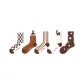 Fun Brown Series-5 Pack[7A Antibacterial, Boneless Socks]