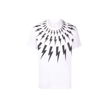Neil Barrett Thunderbolt Print Crewneck T Shirt
